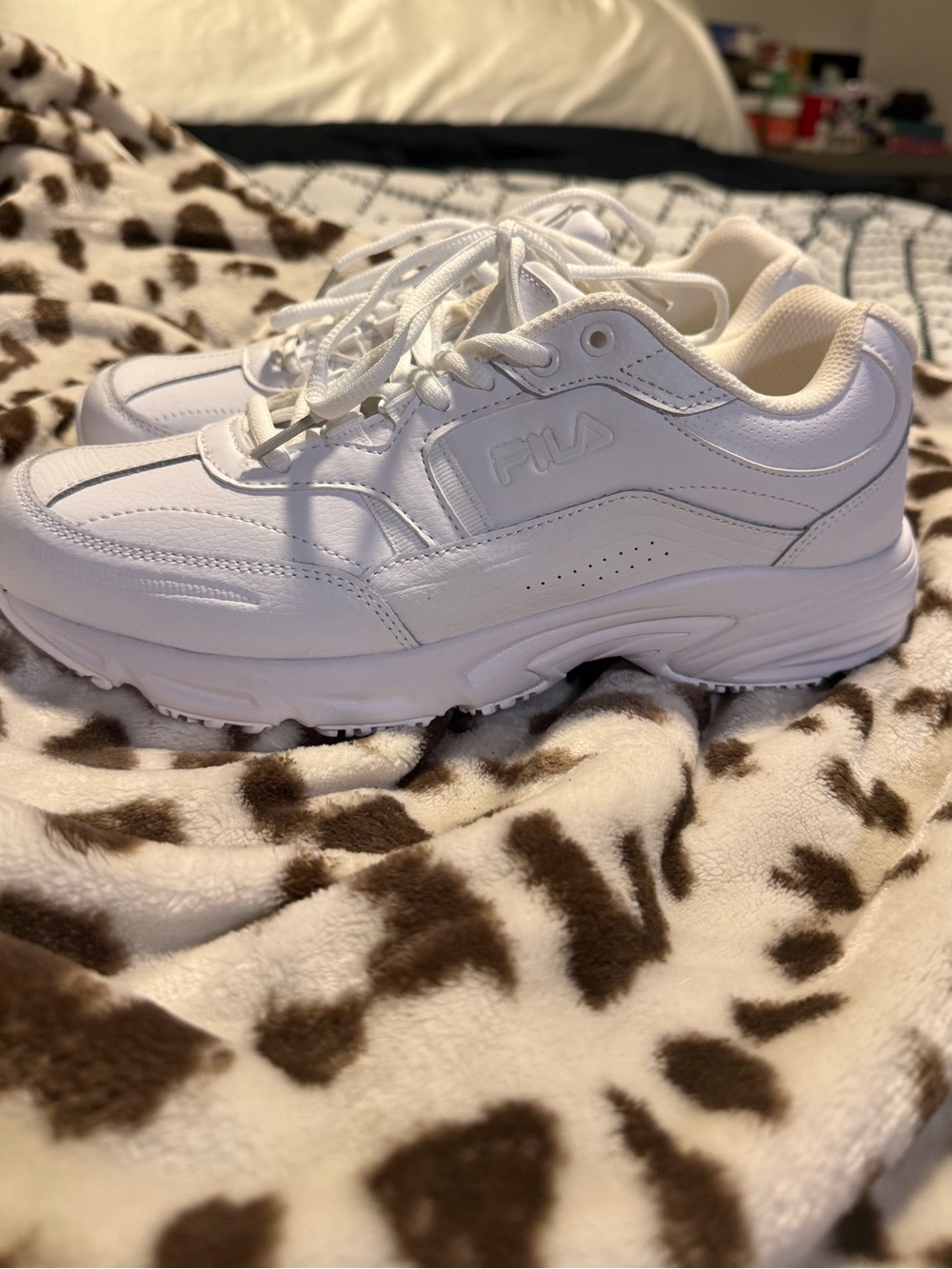 Fila Women's All-White Athletic Sneakers